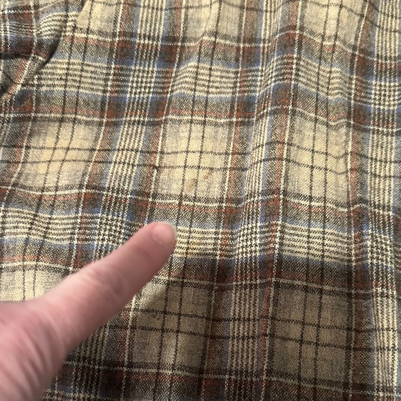 Pendleton Yellow and Brown Plaid Wool Shirt - Picture 5 of 6